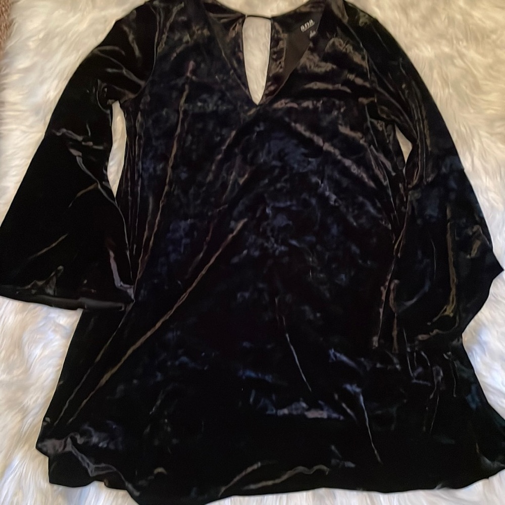 Black velvet dress